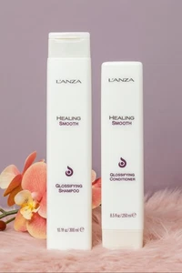 DUO Lanza Healing SMOOTH Glossifying Shampoo 10.1oz & Conditioner 8.5oz - Picture 1 of 2