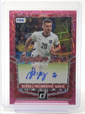 SERGEJ MILINKOVIC-SAVIC 2024 DONRUSS SIGNATURE PINK VELOCITY AUTO Q5939 - Image 1 of 2