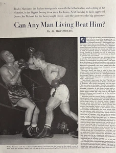 1952 Rocky Marciano Can any Man Beat Him Boxer Vintage Magazine Full Article - Picture 1 of 5
