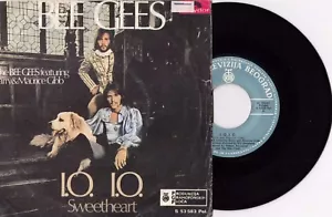 THE BEE GEES I.O. I.O. UNIQUE LABEL RECORD YUGOSLAVIA 7" PS - Picture 1 of 2