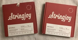 lot of 2 sets Stringjoy MANDOLIN Strings Naturals 11/40 Phosphor Bronze Loop-End - Picture 1 of 2