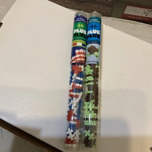 Pair of Plus Plus Building Blocks Puzzle Toys (Sea Turtle, Patriotic) 70pc NEW - Picture 1 of 5