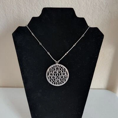 Colgante/collar modernista de ley David Andersen Marianne Berg años 60 Noruega Foto 1 de 4