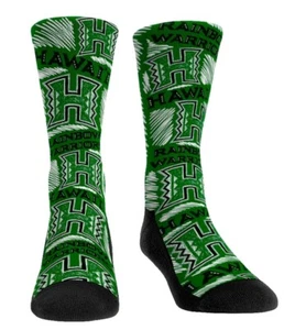 NCAA Rock 'Em Socken Hawaii Rainbow Warriors Logo Fan Geschenk L/XL 9-13 Geschenk - Bild 1 von 1