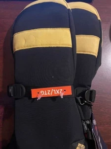 3M Thinsulate Saranac Gauntlet Deerskin Leather Winter Ski Gloves Gold Black XL - Picture 1 of 1
