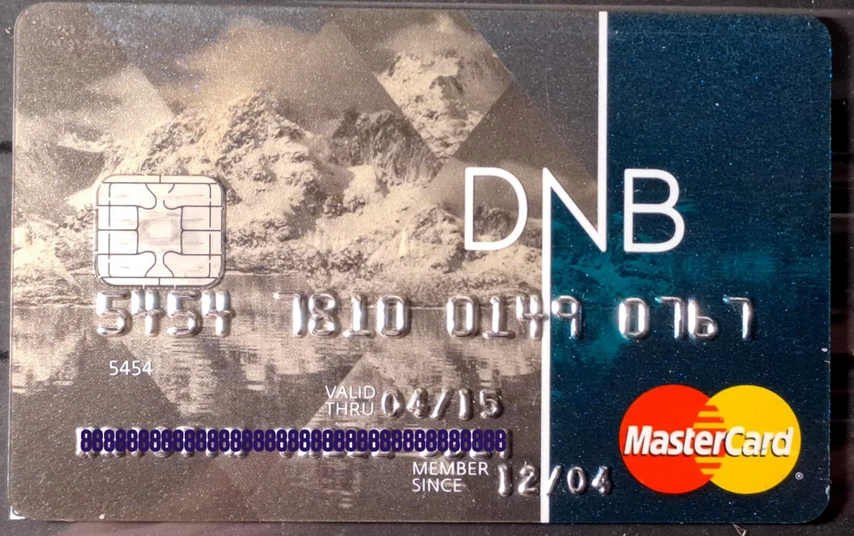 LATVIA money bank card DNB - MAESTRO - MOUNTAINS - Image 1 of 1