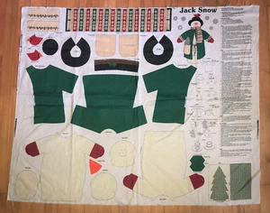 JACK SNOW Panel de Tela de Algodón Cortar y Coser para Muñeco de Nieve Relleno 43"x34" Navidad - Imagen 1 de 5