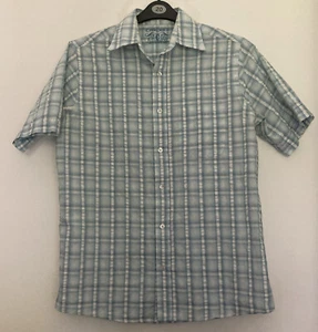 Cherokee Blue Check Shirt Size S  - Picture 1 of 3
