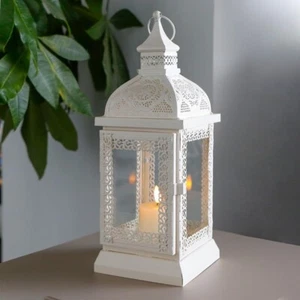 Rustic Style Metal Candle Lantern 32CM High Decorative Hanging Lantern Candle... - Picture 1 of 6