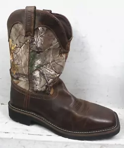 NEW Justin Mens Stampede WTP Soft Toe Western Work Boots WK4676 size mm 10 D* - Picture 1 of 10