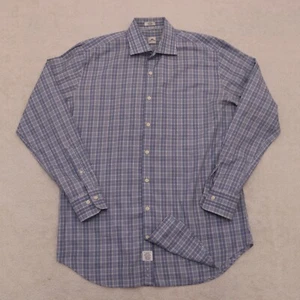 Peter Millar Hemd Herren Large blau kariert langarm Baumwolle Business Freizeit - Bild 1 von 11