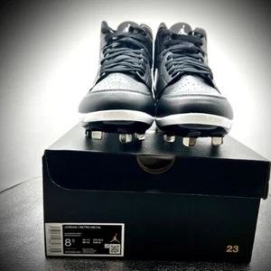 Nike Air Jordan 1 Retro Metal Baseball Black White AV5355-001 Men's Size 8.5 - Picture 1 of 7
