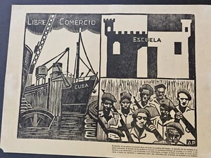 Vintage CUBAN Revolution Print 19 Portrays Fiery 1960 FIDEL CASTRO Havana Speech - Picture 1 of 10