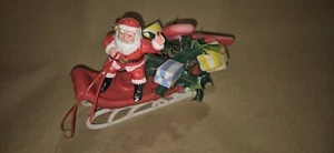 Vintage Santa & Sleigh Made In Hong Kong - Picture 1 of 9