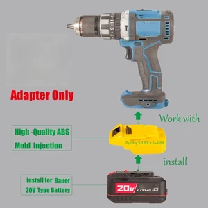 Adapter Upgrade für Hercules 20V Werkzeug auf für Bauer20V Akku/Niederspannungsabschaltung - Bild 1 von 6