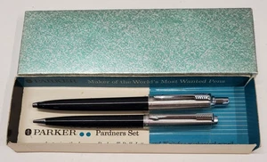 Vintage Parker T-Ball Jotter & Writefine Mechanical Pencil Set In Box As-Is - Bild 1 von 3