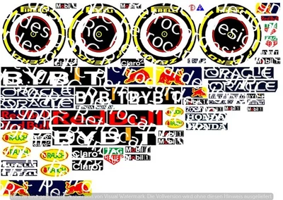 Decals für 1/8 Moc Red Bull 2022 F1---D199 - Bild 1 von 4