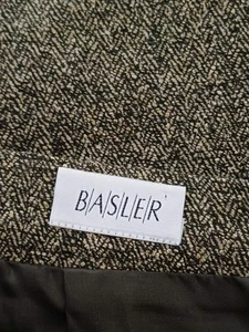 Basler A-Line Skirt Vtg 80s 90s Green Wool & Silk Tweed Fully Lined Midi UK 14 - Picture 1 of 8