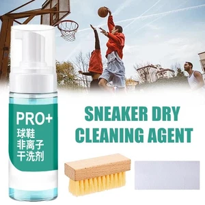1/2pcs Shoe Cleaner Kit 150ml Sneaker Care Shoes Foam Brush Remover Fast K7R7 - Picture 1 of 14