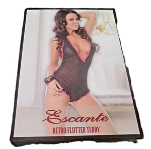 One Size (90-160lbs) Escante Halter Deep Cut Keyhole Retro Flutter Teddy 24494 - Picture 1 of 2