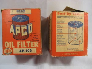 APCO OIL FILTERS (2), AP-105 - NEW - Picture 1 of 3