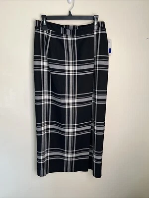 Liz Claiborne женщин 12 макси надежном юбка черный клетку новый с Ярлыками - прочитать описание - Изображение 1 из 4
