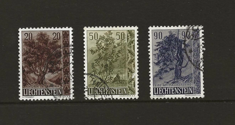 1958 Liechtenstein Trees & Bushes SG369-371 Fine Used  - Image 1 of 1
