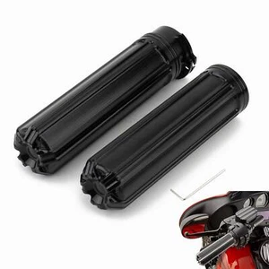 Empuñaduras de mano negras para manillar de 1" para Harley Touring Road Glide Sportster XL Softail - Imagen 1 de 10