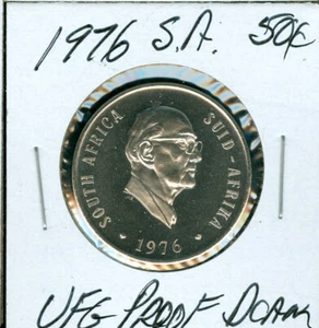 1976 SOUTH AFRICA 50 CENTS ULTRA FINEST PROOF  DCAM        . - Picture 1 of 2