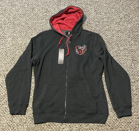 NFL Houston Texans Jacket Hoodie Women's XL Full Zip Gray Pocket Pro Line NWT Cover
