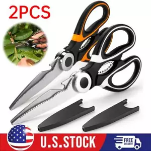 2Pcs Garden Flower Scissors, Pruning Gardening Flower Shears for Flowers, Fruits - Picture 1 of 8