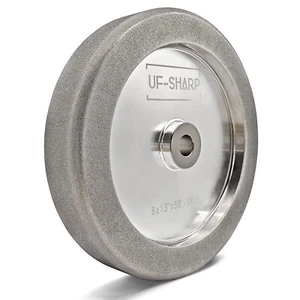 UF-SHARP 4 in 1 Plus CBN Grinding Wheel 8 inch, 1.5" Wide, 5/8" Arbor, 180 Grit - Picture 1 of 13