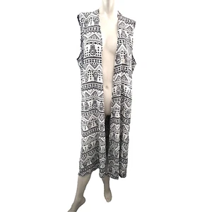 LulaRoe Coverup XL Kimono Staubtuch Gothic Mond Sterne Print Beachy skurrile Weste - Bild 1 von 9