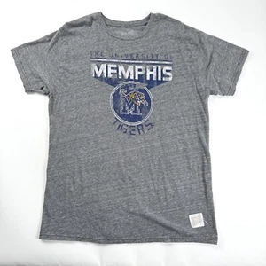 University of Memphis Tigers Men's L Gray T-Shirt - Memphis Tigers Retro Brand - Picture 1 of 8