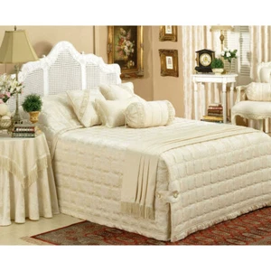 Bianca Nottingham Royal Beige Bedspread Double - Picture 1 of 4