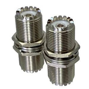 ADAPTADOR UHF SO239 hembra a SO239 hembra conector mamparo conector coaxial RF - Imagen 1 de 1