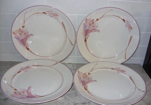 Noritake Keltcraft Costa Mesa Irland 4 Speiseteller Lavendel Rosa Blumen SCHÖN - Bild 1 von 7