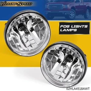 Pair Fit For 07-13 GMC Sierra 1500 2500 Front Bumper Fog Lights Lamps Left+Right - Picture 1 of 12