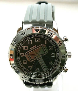 Marvel Comic Thors Hammer Avengers Whoever Holds Watch Mens New NOS Rubber Strap - Picture 1 of 7