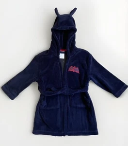 GapKids DC Comics Bateman Fuzzy Robe Bateman Hoodie Ears Boys Sleepwear Size 4 - Picture 1 of 14