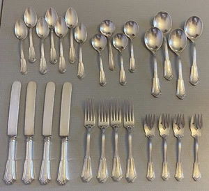 Juego de cubiertos Reed Barton de plata esterlina JACOBEAN 1911 6 PIEZAS ajustes de lugar para 4 - Imagen 1 de 8