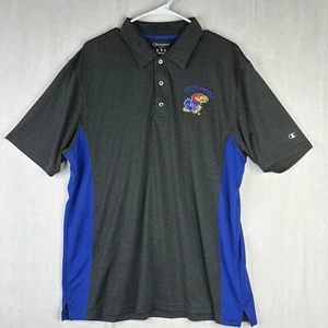 Champion Kansas Jayhawks Poloshirt Herren Large blau grau KU Basketball Erwachsene - Bild 1 von 11