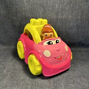 Mega Bloks First Builders Lil Vehicles Pink Convertible And Figure - Picture 1 of 11