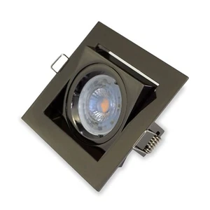 Ceiling Downlight Recessed GU10 Tilt Angle Spotlight Fixture Dimmable Square - Picture 1 of 7