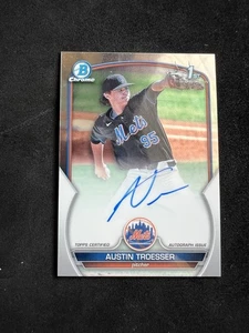 Austin Troesser 2023 Bowman Draft 1st Chrome Auto Mets CDA-ATR - Imagen 1 de 2