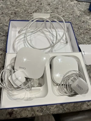 (2) Eero Pro Tri-Band Mesh WiFi Router System - Model B010001 - Image 1 of 4