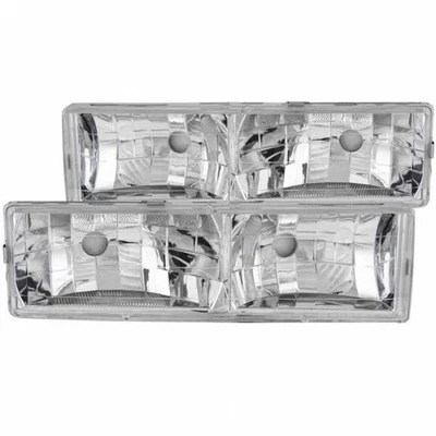 Faro de cristal cromado ANZO para Chevy C1500/K1500 Suburban 1992-1999 Foto 1 de 4