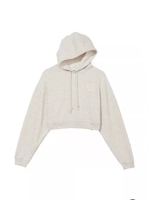 Victoria'S Secret ROSA Sudadera con Capucha Everyday Polar Recortado Crema XXL Foto 1 de 4