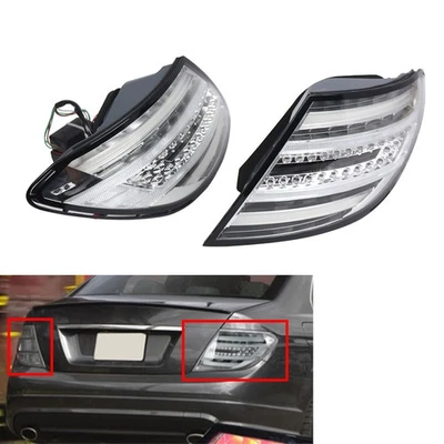 1 Pair Tail Light Rear Brake Lamp For Mercedes Benz C Class C250 C300 C350 C63 - Изображение 1 из 4