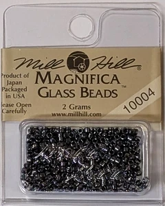 Mill Hill MAGNIFICA Beads #10004 Jet 2g Pack Discontinued NOS - Picture 1 of 2